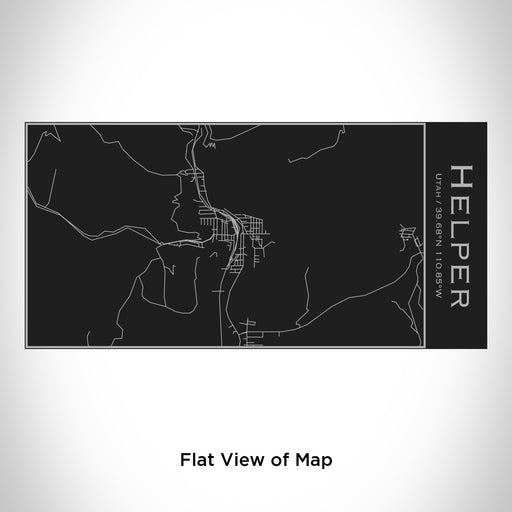 Rendered View of Helper Utah Map Engraving on 17oz Stainless Steel Insulated Cola Bottle in Black