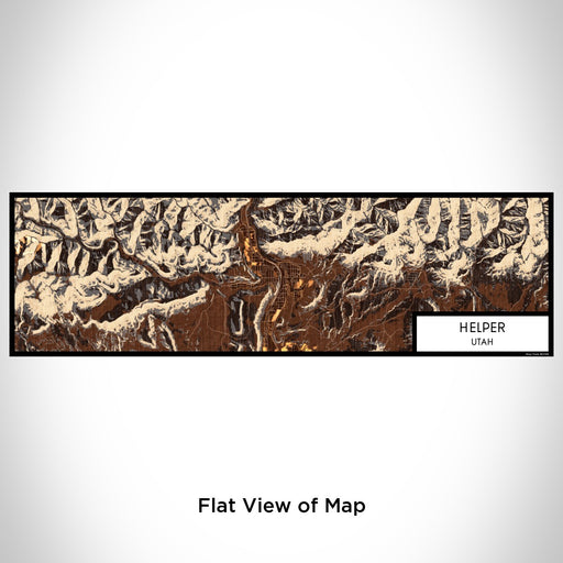 Flat View of Map Custom Helper Utah Map Enamel Mug in Ember