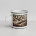 Left View Custom Helper Utah Map Enamel Mug in Ember