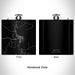 Rendered View of Helper Utah Map Engraving on 6oz Stainless Steel Flask in Black