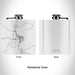 Rendered View of Helper Utah Map Engraving on 6oz Stainless Steel Flask in White