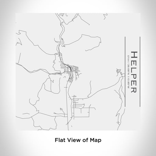 Rendered View of Helper Utah Map Engraving on 17oz Stainless Steel Insulated Tumbler in White