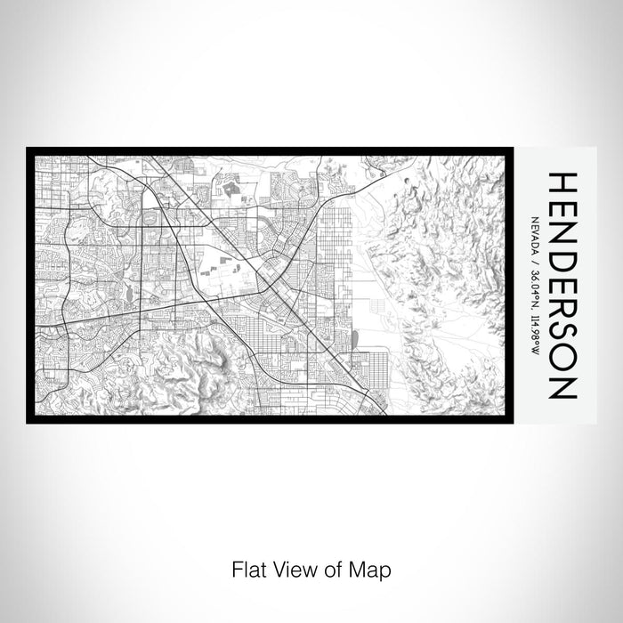 Rendered View of Henderson Nevada Map on 17oz Stainless Steel Insulated Bottle with printed classic style map
