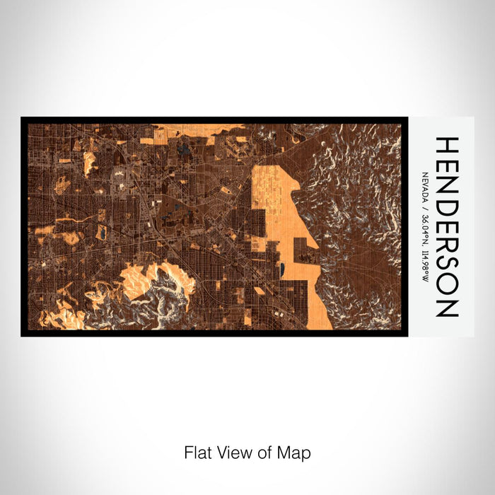 Rendered View of Henderson Nevada Map on 17oz Stainless Steel Insulated Bottle with printed ember style map