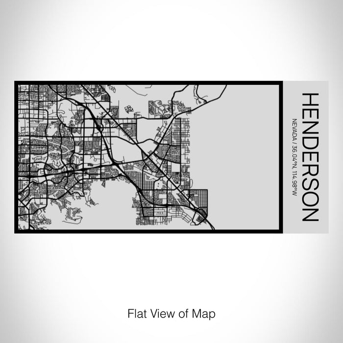 Rendered View of Henderson Nevada Map on 17oz Stainless Steel Insulated Cola Bottle in Stainless
