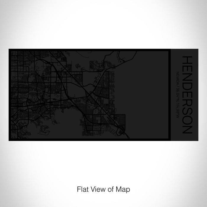 Rendered View of Henderson Nevada Map on 17oz Stainless Steel Insulated Cola Bottle in Stainless in Matte Black