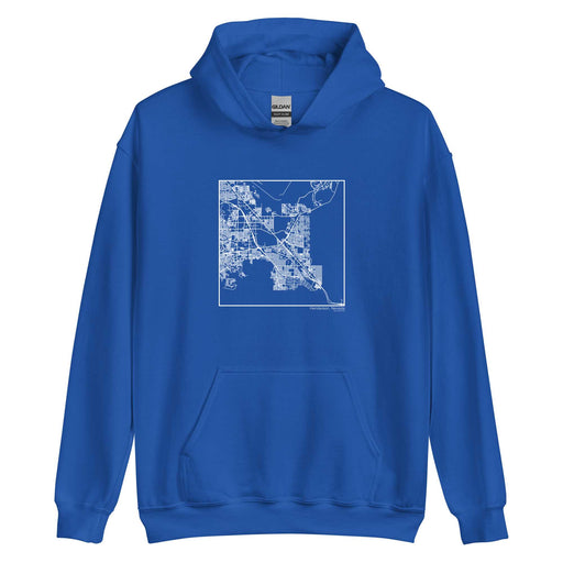 Henderson Nevada  Map Unisex Hoodie Sweater with City inscription in Royal Blue