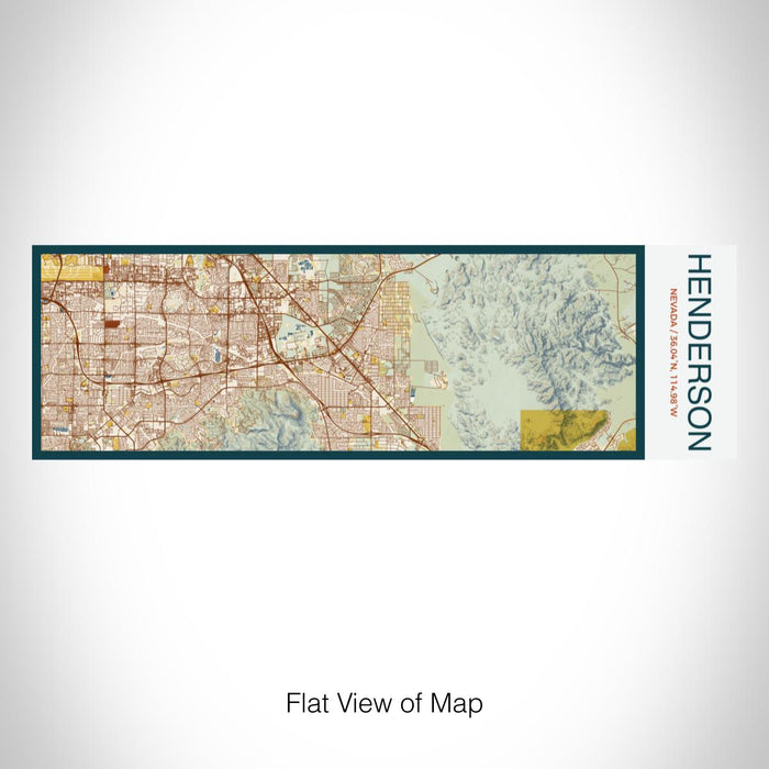Rendered View of Henderson Nevada Map on 10oz Stainless Steel Insulated Cup in Woodblock with Sliding Lid