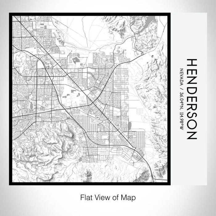 Rendered View of Henderson Nevada Map on 17oz Stainless Steel Insulated Tumbler in Classic Map Style