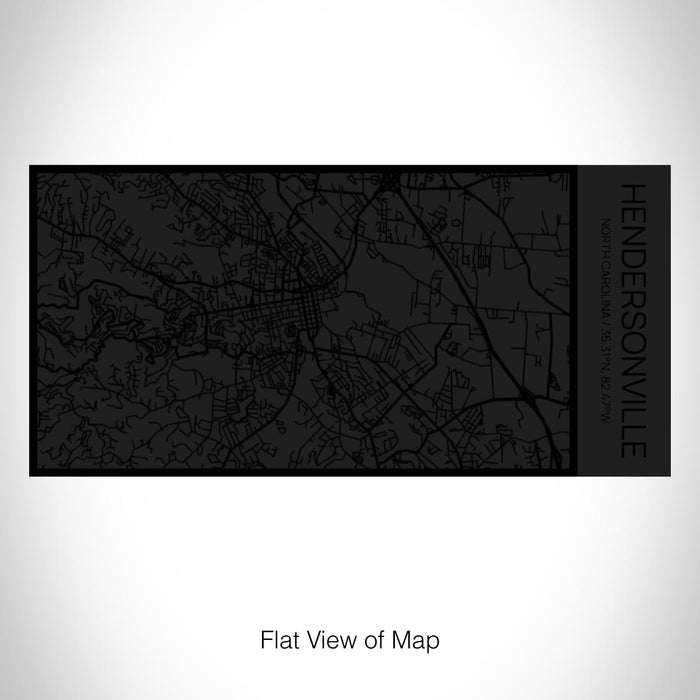 Rendered View of Hendersonville North Carolina Map on 17oz Stainless Steel Insulated Cola Bottle in Stainless in Matte Black