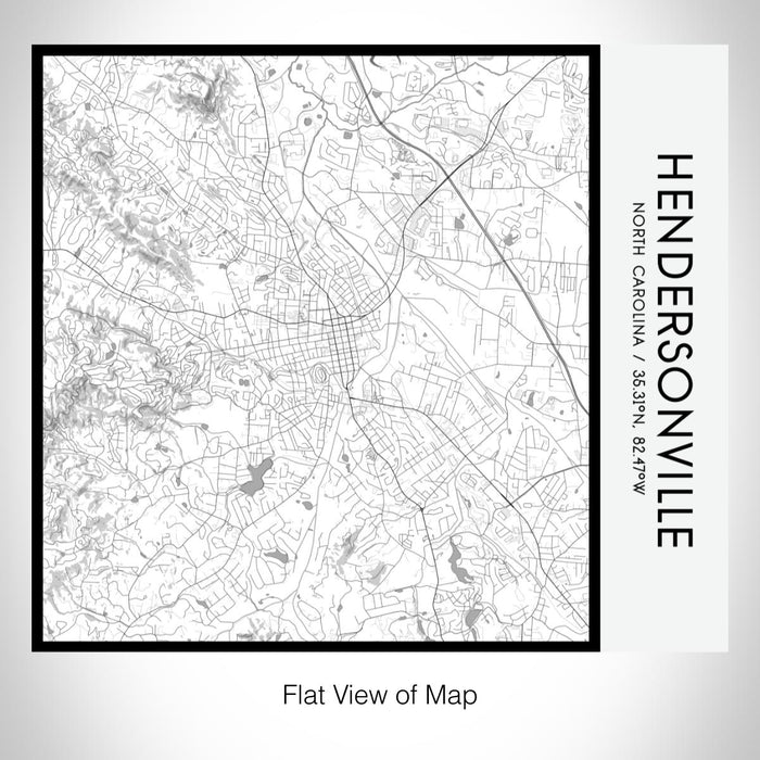 Rendered View of Hendersonville North Carolina Map on 17oz Stainless Steel Insulated Tumbler in Classic Map Style