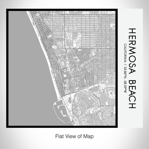 Rendered View of Hermosa Beach California Map on 17oz Stainless Steel Insulated Tumbler in Classic Map Style