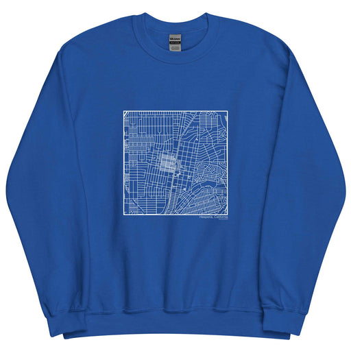 Hesperia California  Map Unisex Crewneck Sweater with City inscription in Royal Blue