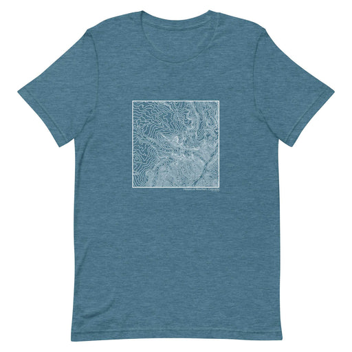 Hesperus Mountain Colorado Topographic  Map Unisex T-Shirt with City inscription in Heather Teal