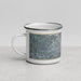 Left View Custom Hickory North Carolina Map Enamel Mug in Afternoon