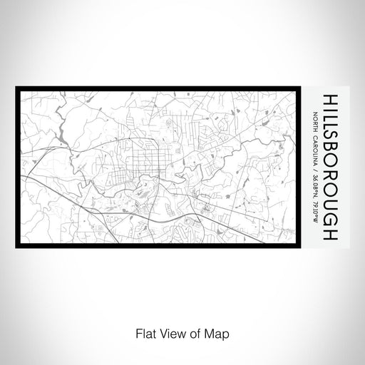 Rendered View of Hillsborough North Carolina Map on 17oz Stainless Steel Insulated Bottle with printed classic style map