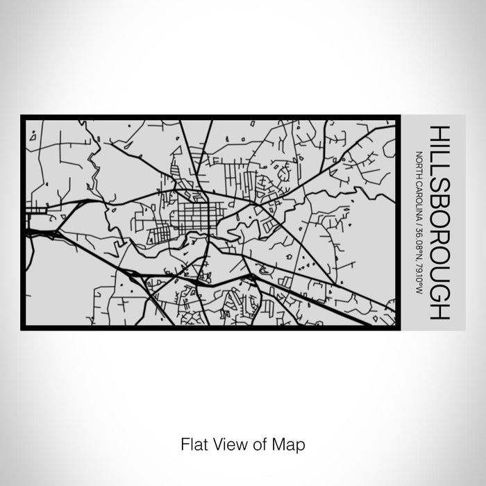 Rendered View of Hillsborough North Carolina Map on 17oz Stainless Steel Insulated Cola Bottle in Stainless