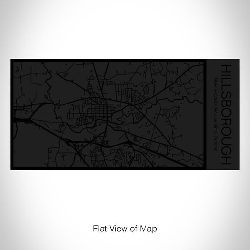 Rendered View of Hillsborough North Carolina Map on 17oz Stainless Steel Insulated Cola Bottle in Stainless in Matte Black