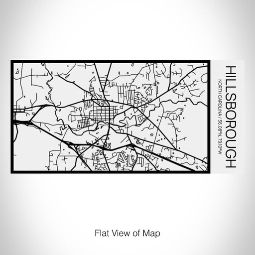 Rendered View of Hillsborough North Carolina Map on 17oz Stainless Steel Insulated Cola Bottle in Stainless in Matte White