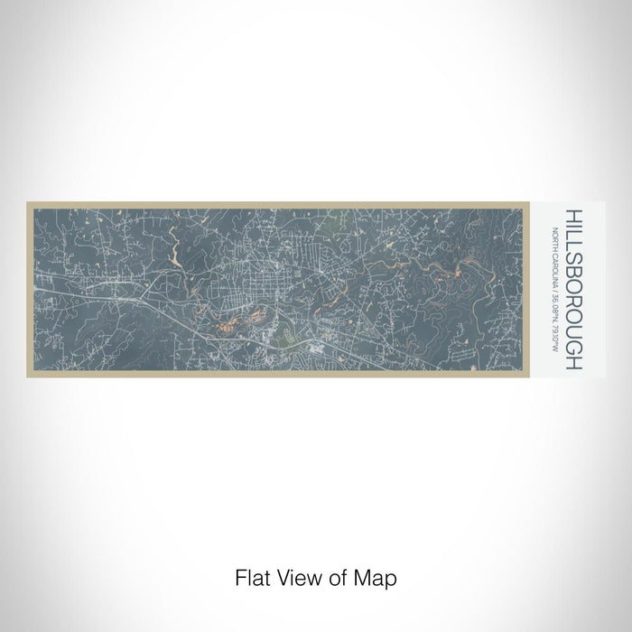 Rendered View of Hillsborough North Carolina Map on 10oz Stainless Steel Insulated Cup in Afternoon with Sliding Lid