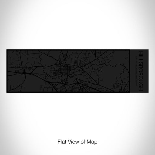 Rendered View of Hillsborough North Carolina Map on 10oz Stainless Steel Insulated Cup in Matte Black with Sliding Lid