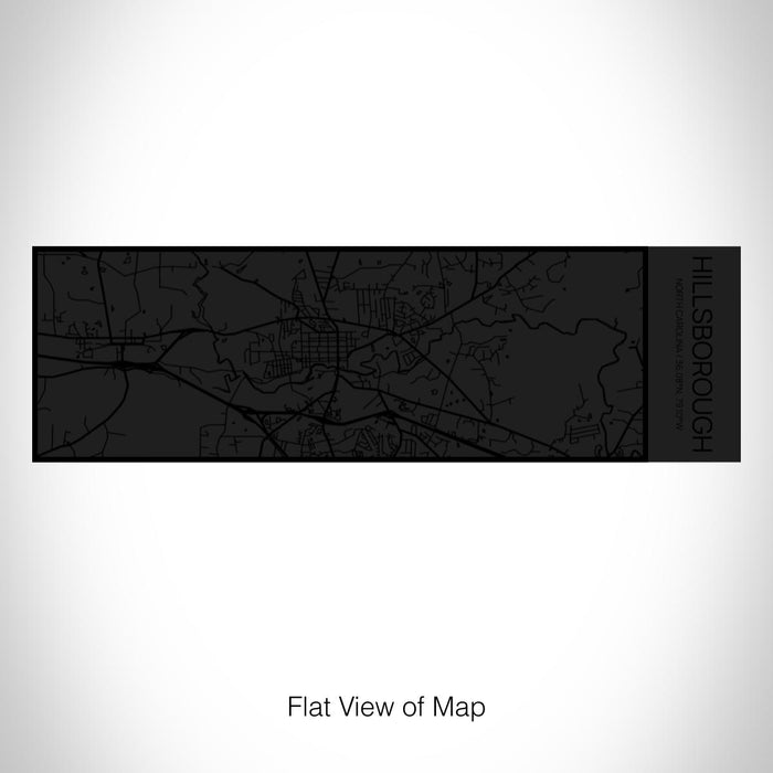 Rendered View of Hillsborough North Carolina Map on 10oz Stainless Steel Insulated Cup in Matte Black with Sliding Lid