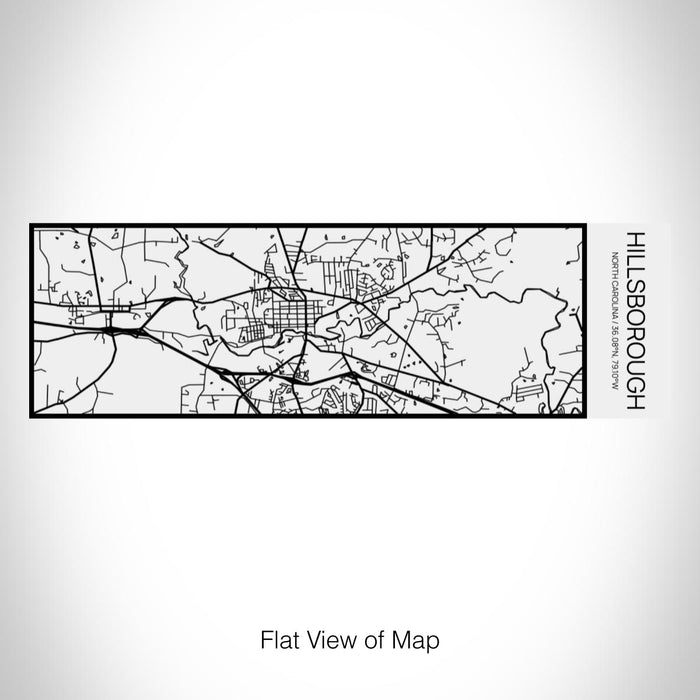 Rendered View of Hillsborough North Carolina Map on 10oz Stainless Steel Insulated Cup in Matte White with Sliding Lid