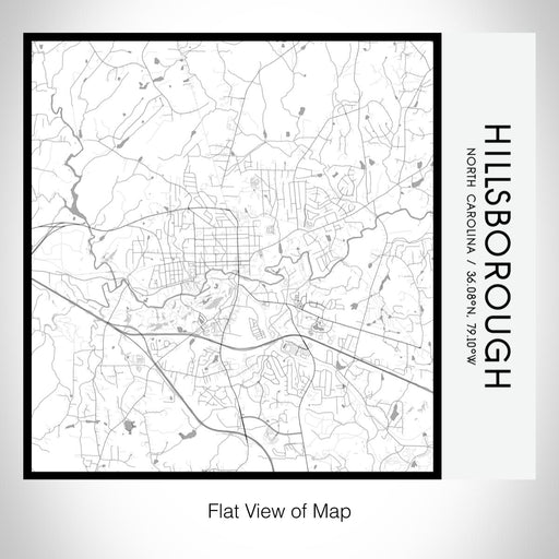 Rendered View of Hillsborough North Carolina Map on 17oz Stainless Steel Insulated Tumbler in Classic Map Style