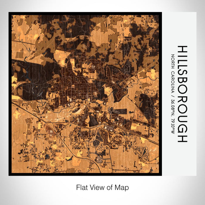 Rendered View of Hillsborough North Carolina Map on 17oz Stainless Steel Insulated Tumbler in Ember Map Style