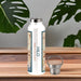 Hilo Hawaii Custom City Map Inscription Coordinates on 20oz Stainless Steel Insulated Bottle with Bamboo Top with printed woodblock style map