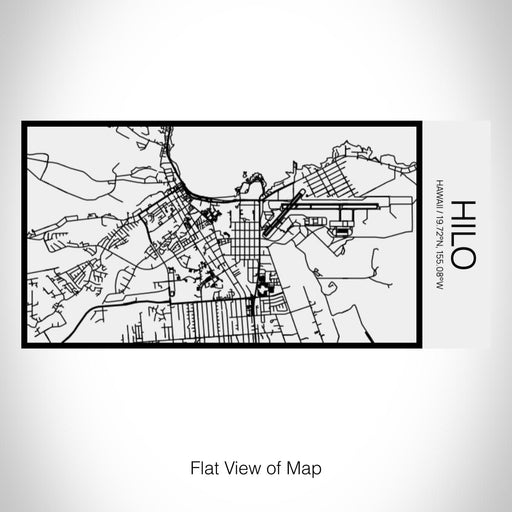 Rendered View of Hilo Hawaii Map on 17oz Stainless Steel Insulated Cola Bottle in Stainless in Matte White