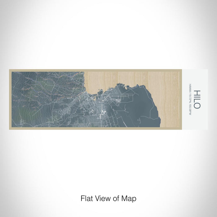 Rendered View of Hilo Hawaii Map on 10oz Stainless Steel Insulated Cup in Afternoon with Sliding Lid