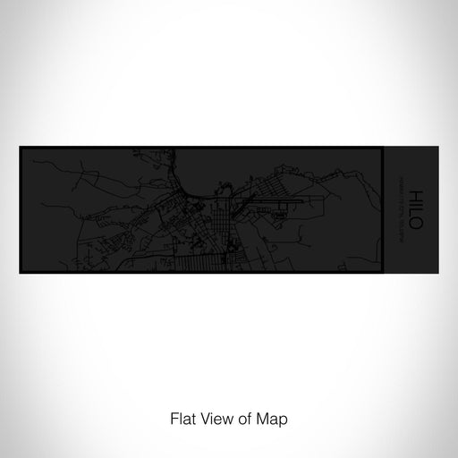 Rendered View of Hilo Hawaii Map on 10oz Stainless Steel Insulated Cup in Matte Black with Sliding Lid