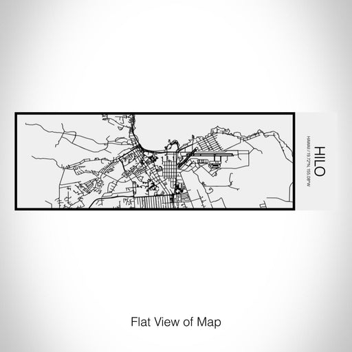 Rendered View of Hilo Hawaii Map on 10oz Stainless Steel Insulated Cup in Matte White with Sliding Lid