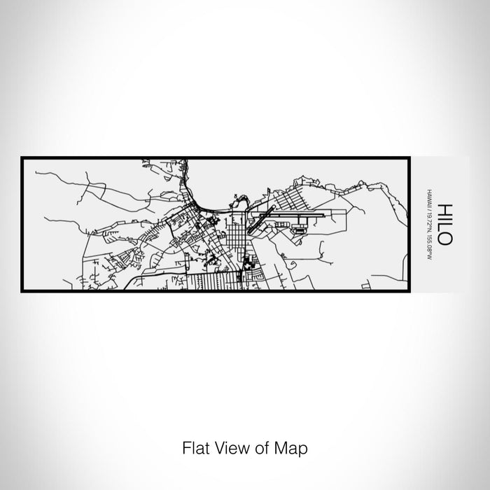 Rendered View of Hilo Hawaii Map on 10oz Stainless Steel Insulated Cup in Matte White with Sliding Lid