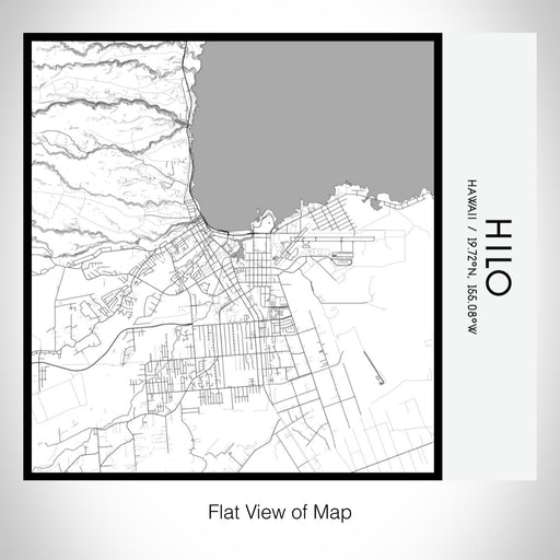 Rendered View of Hilo Hawaii Map on 17oz Stainless Steel Insulated Tumbler in Classic Map Style