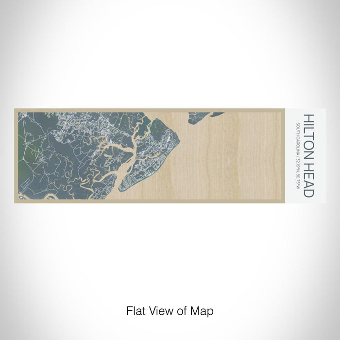 Rendered View of Hilton Head South Carolina Map on 10oz Stainless Steel Insulated Cup in Afternoon with Sliding Lid