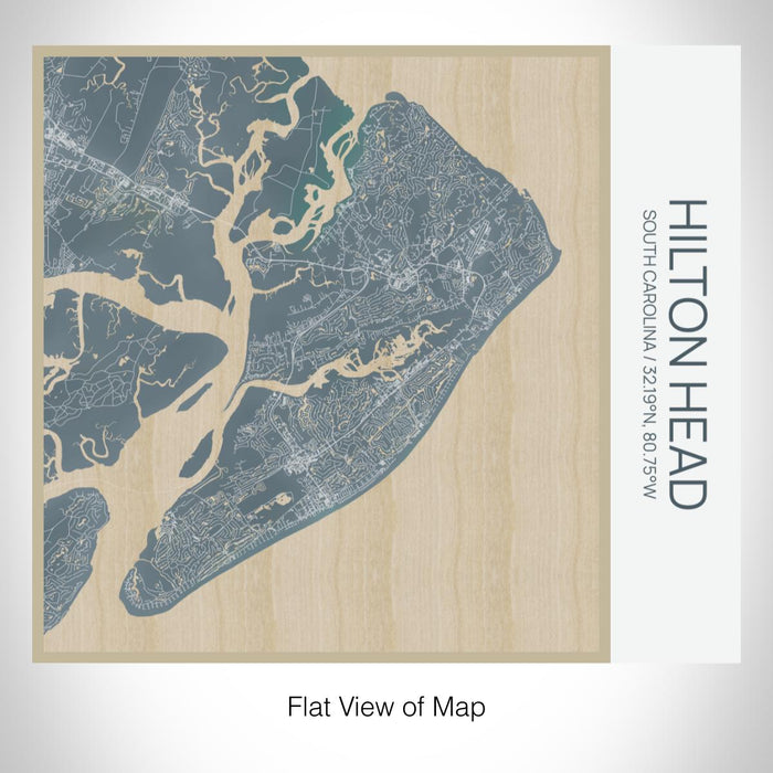 Rendered View of Hilton Head South Carolina Map on 17oz Stainless Steel Insulated Tumbler in Afternoon Map Style