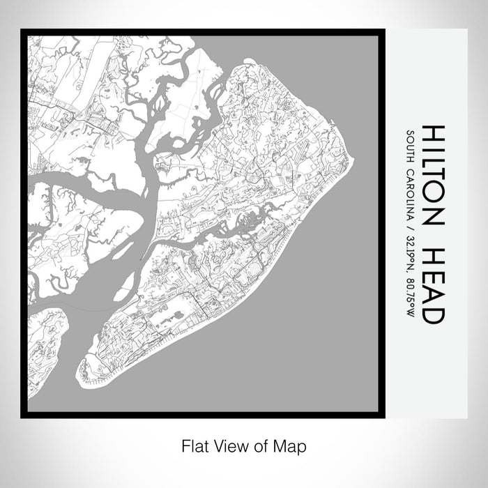 Rendered View of Hilton Head South Carolina Map on 17oz Stainless Steel Insulated Tumbler in Classic Map Style