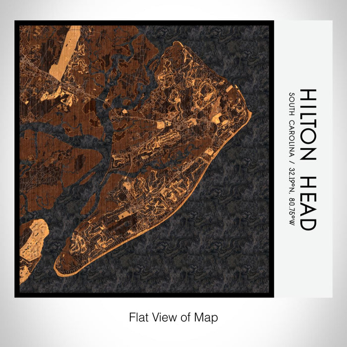 Rendered View of Hilton Head South Carolina Map on 17oz Stainless Steel Insulated Tumbler in Ember Map Style