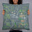 Person holding 22x22 Custom Hinckley Minnesota Map Throw Pillow in Afternoon