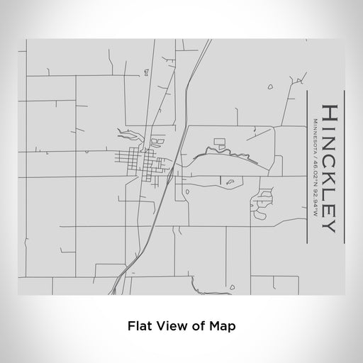 Rendered View of Hinckley Minnesota Map Engraving on 20oz Stainless Steel Insulated Bottle with Bamboo Top