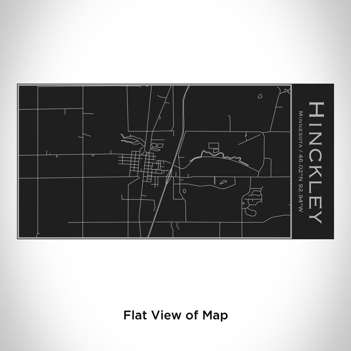 Rendered View of Hinckley Minnesota Map Engraving on 17oz Stainless Steel Insulated Cola Bottle in Black