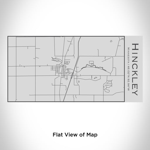 Rendered View of Hinckley Minnesota Map Engraving on 17oz Stainless Steel Insulated Cola Bottle