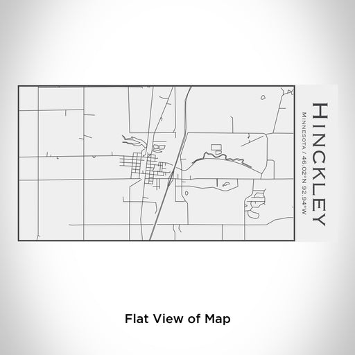 Rendered View of Hinckley Minnesota Map Engraving on 17oz Stainless Steel Insulated Cola Bottle in White