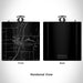 Rendered View of Hinckley Minnesota Map Engraving on 6oz Stainless Steel Flask in Black