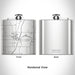 Rendered View of Hinckley Minnesota Map Engraving on 6oz Stainless Steel Flask