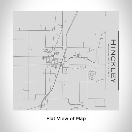 Rendered View of Hinckley Minnesota Map Engraving on 17oz Stainless Steel Insulated Tumbler