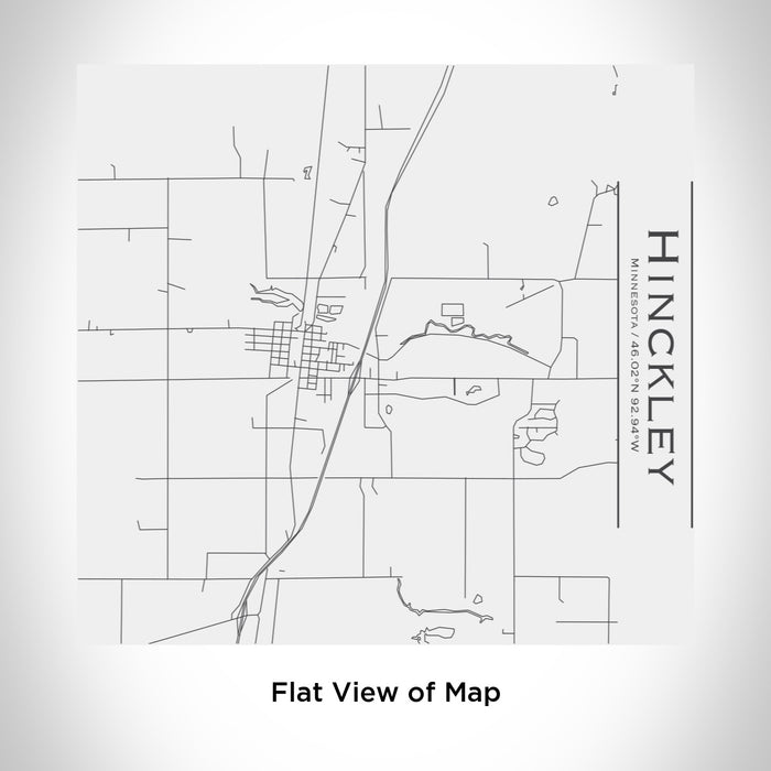 Rendered View of Hinckley Minnesota Map Engraving on 17oz Stainless Steel Insulated Tumbler in White