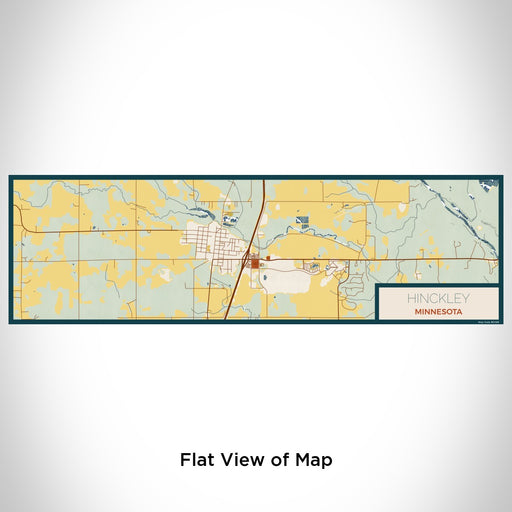 Flat View of Map Custom Hinckley Minnesota Map Enamel Mug in Woodblock